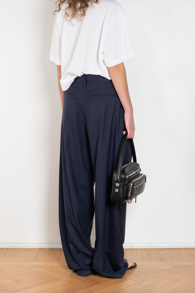 The 3-Pleat Trouser by 6397 is made of a superfine lightweight wool an has 3-pleats and a full, wide leg