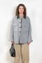 The Barn Jacket by 6397 is a cotton canvas jacket with workwear details and a contrasted waxed canvas collar