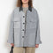 The Barn Jacket by 6397 is a cotton canvas jacket with workwear details and a contrasted waxed canvas collar