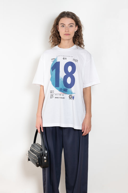 The Big Russel Blue Moon Tee by 6397 is a relaxed oversize tee with Blue Moon graphic across the front