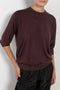 The Elbow Crew Top by 6397 is a relaxed cashmere and wool blend top with a yoke detail on the back