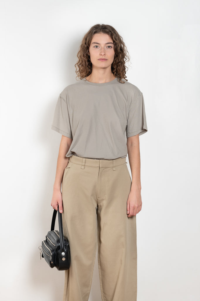 The Inside Out Perfect Tee by 6397 is a crew neck Tee with a loose body and inside out visible seam details