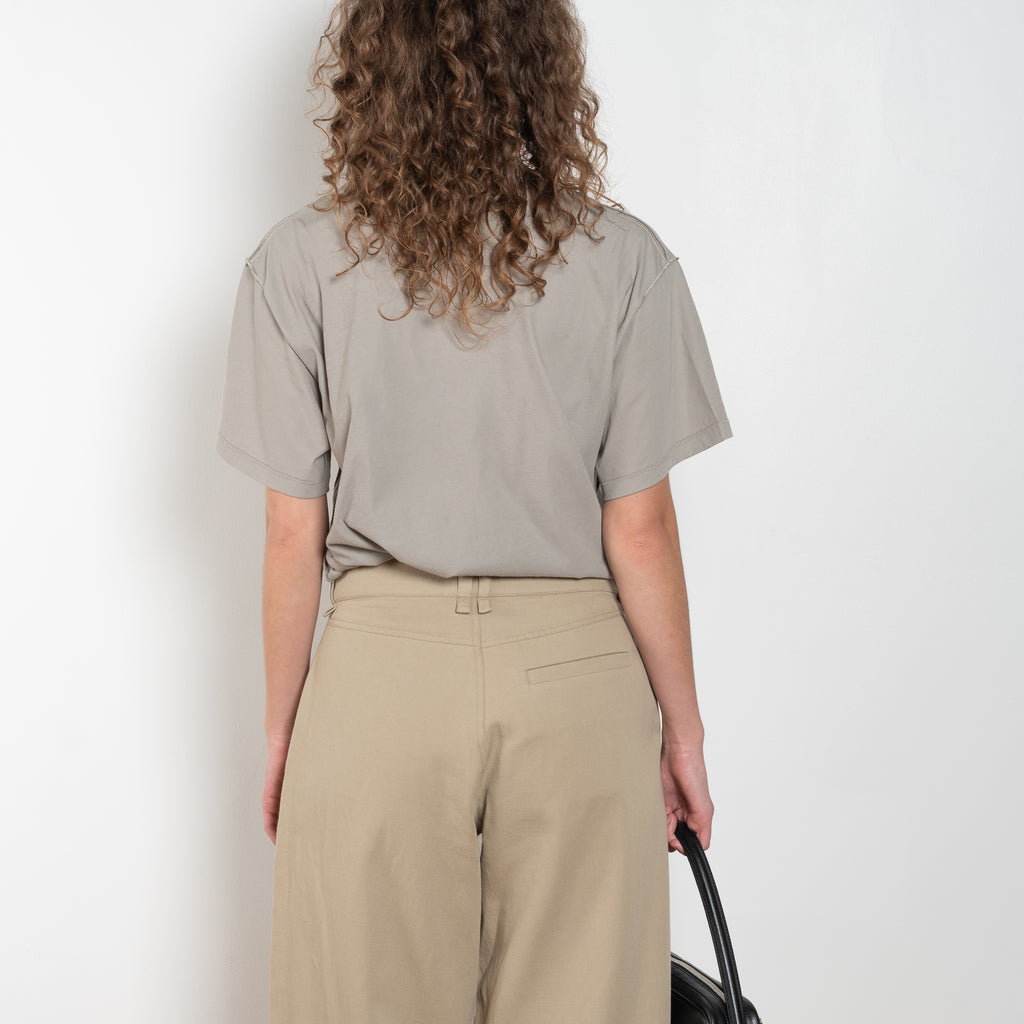 The Inside Out Perfect Tee by 6397 is a crew neck Tee with a loose body and inside out visible seam details