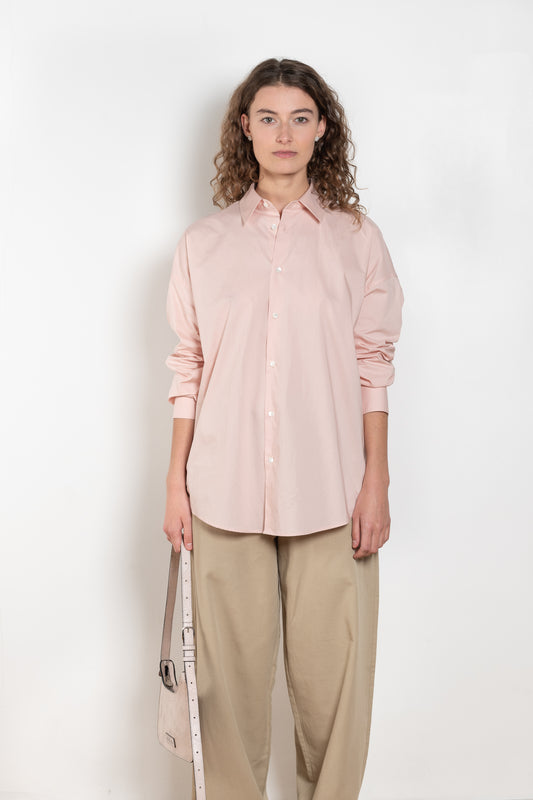 The New Uniform Top by 6397 is a signature oversized boxy cotton shirt in a Japanese cotton with a subtle dropped shoulder

