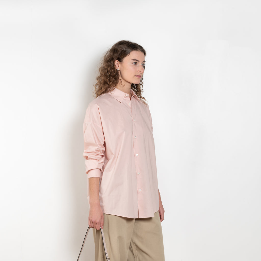 The New Uniform Top by 6397 is a signature oversized boxy cotton shirt in a Japanese cotton with a subtle dropped shoulder
