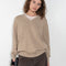 The Oversized V-neck Sweater by 6397 is a oversized sweater made from a cashmere and cotton blend yarn