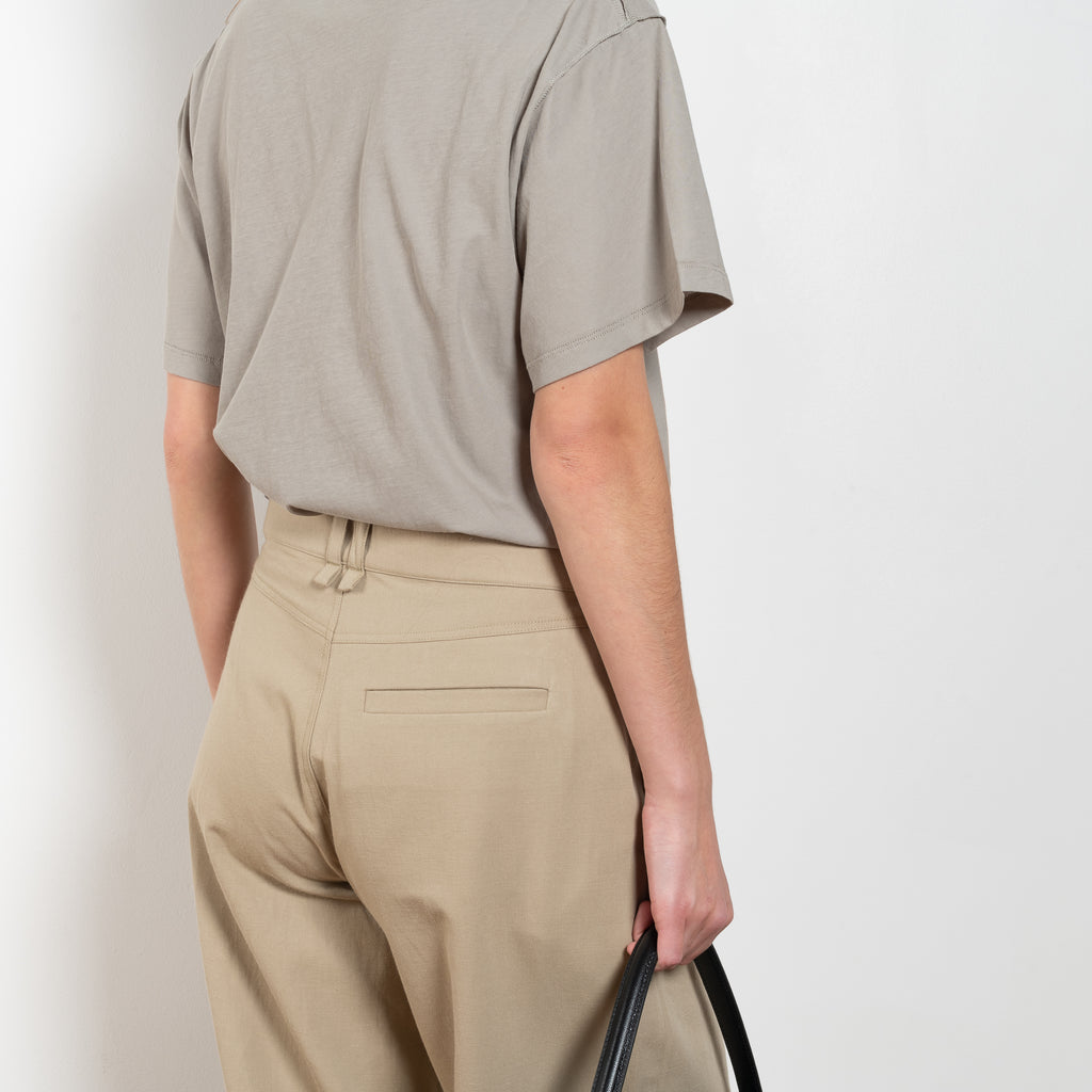 The Roomy Jeans by 6397 is a relaxed trouser made in a Japanese cotton and hemp bland twill with a wide slightly tapered leg