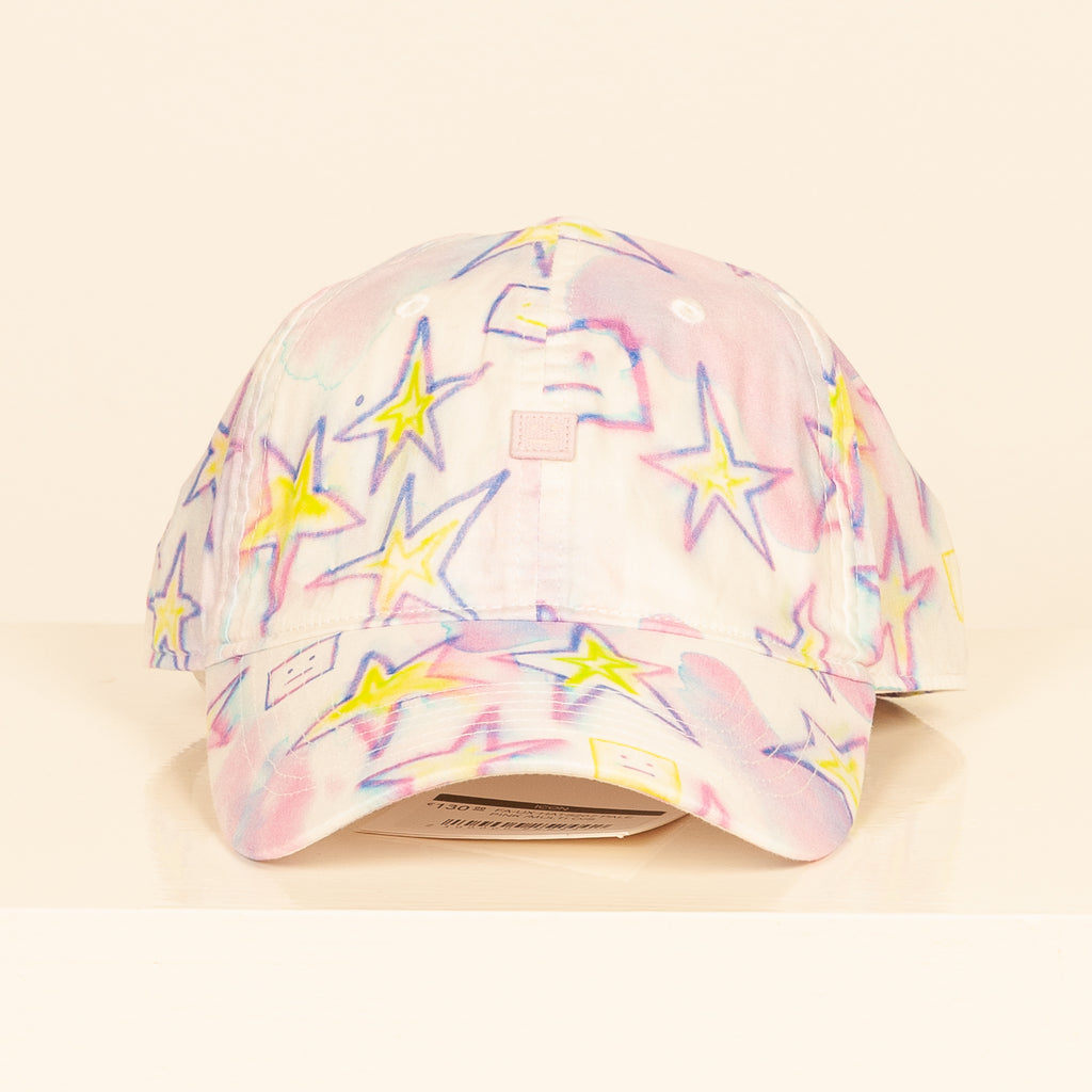 acne hats207 face star pale pink print