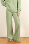 cable knit sage green trouser