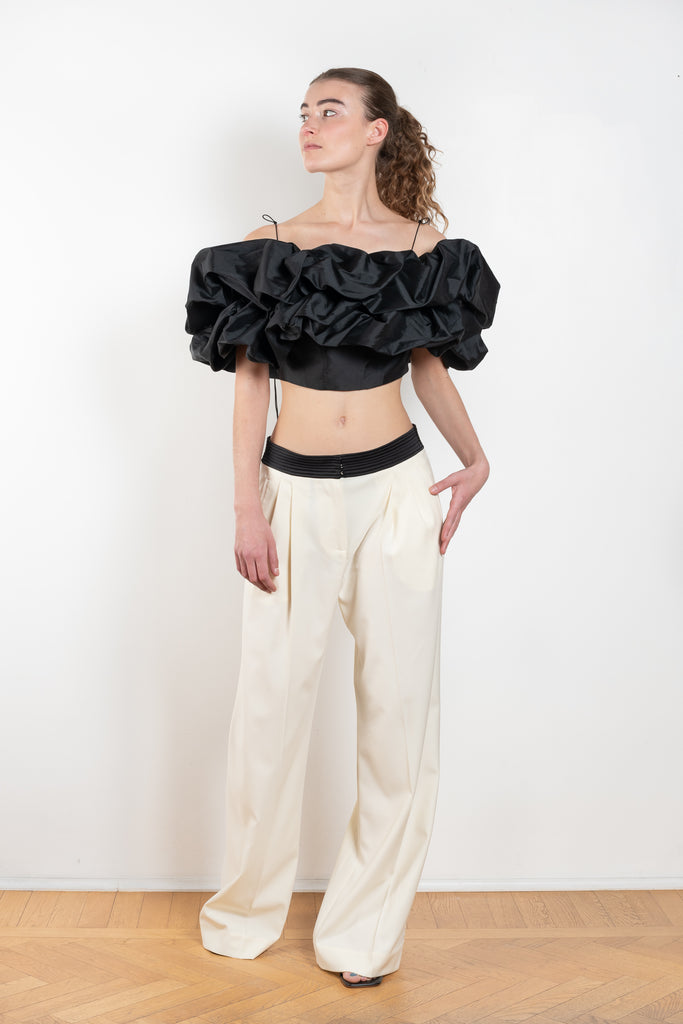 The Melissa Top by Anna October is a playful taffeta evening top inspired by a cloud shape with fine straps