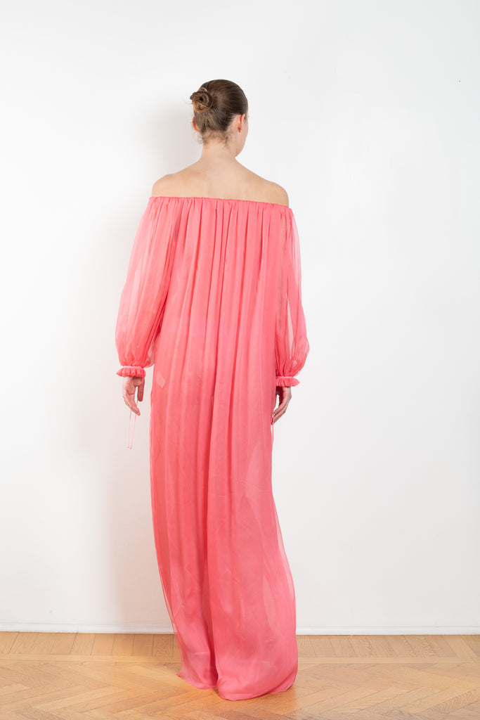 The Milani Dress by Anna October is an effortless lightweight summer dress in a bright pink silk chiffon