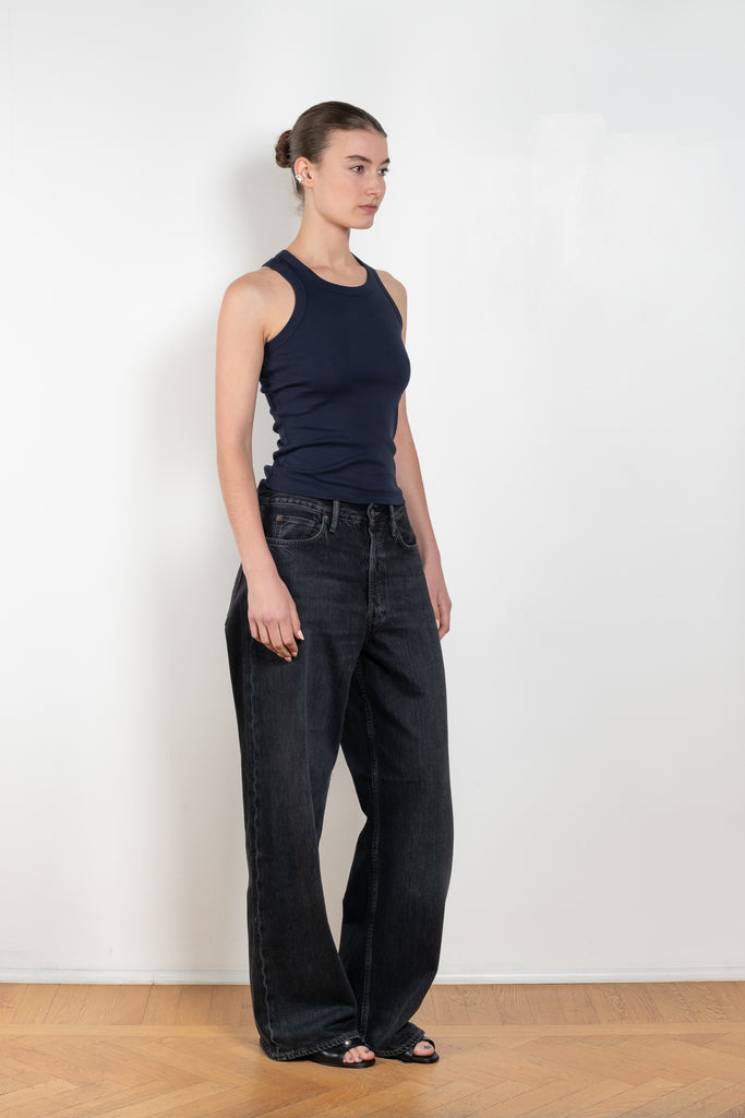 The 1981F Jeans by Acne Studios&nbsp;are cut to a loose fit with a low waist, wide leg