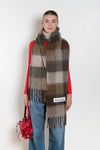 Mohair Checked Scarf