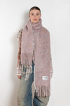 Fringed Scarf Logo Label
