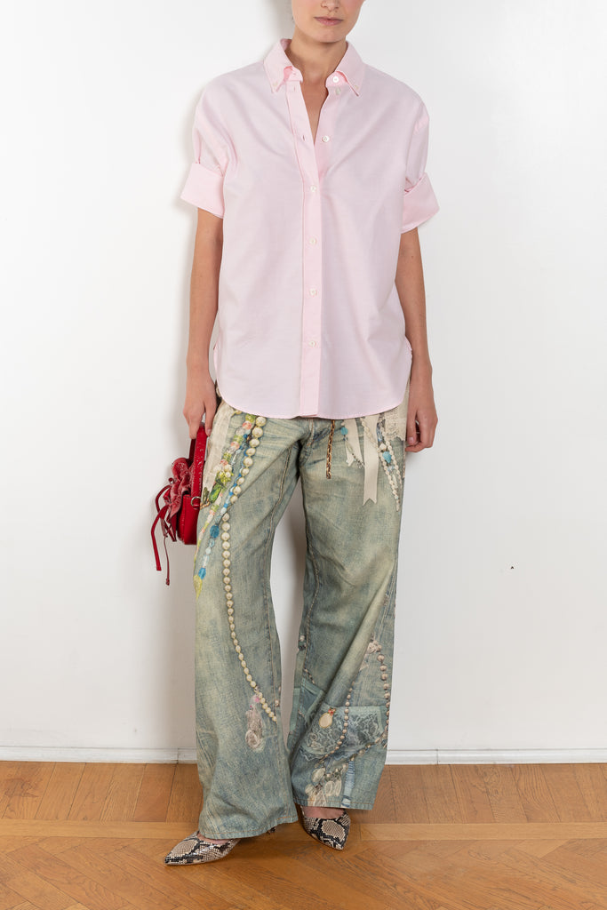 The Keychain Print Loose Jeans by Acne Studios are loose jeans with a mid waist and full length
