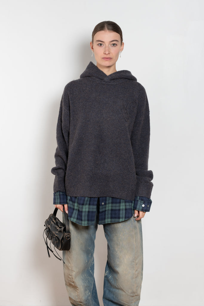 acne studios layered wool hoodie