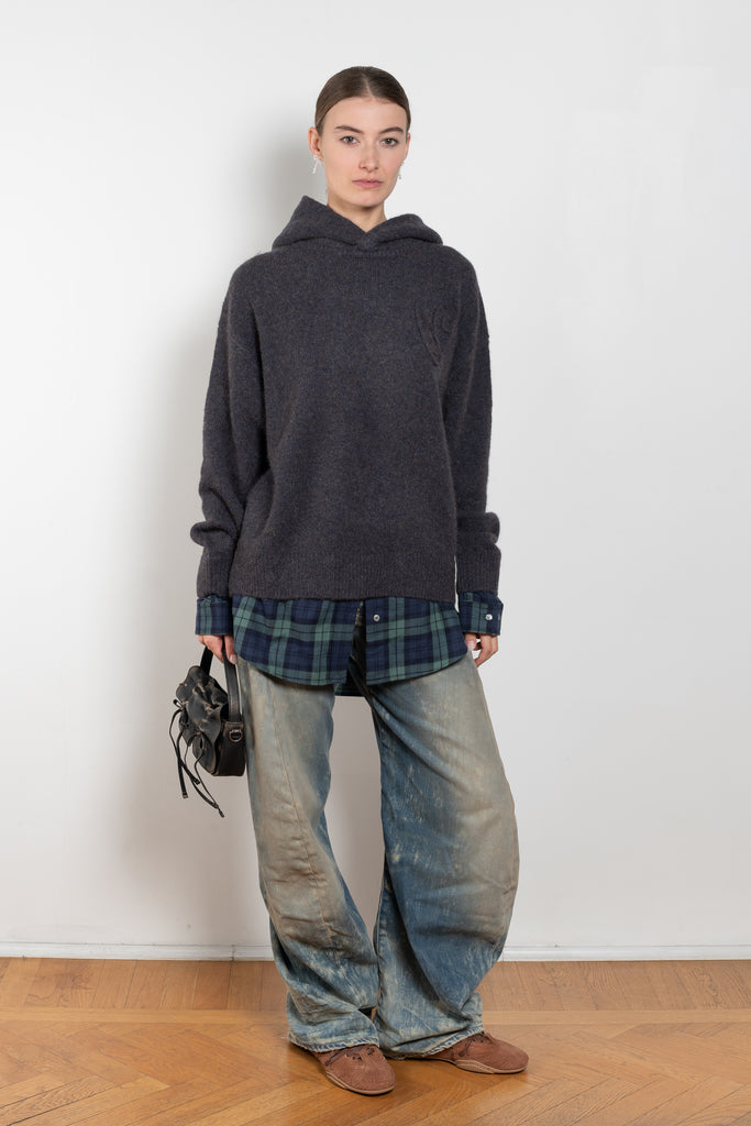 acne studios layered wool hoodie