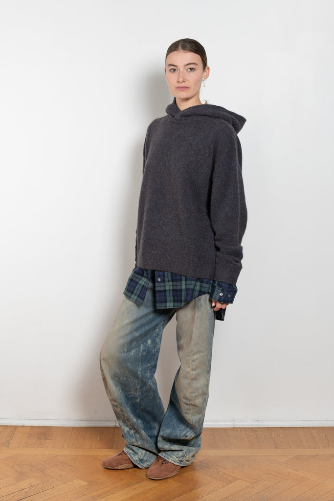 acne studios layered wool hoodie