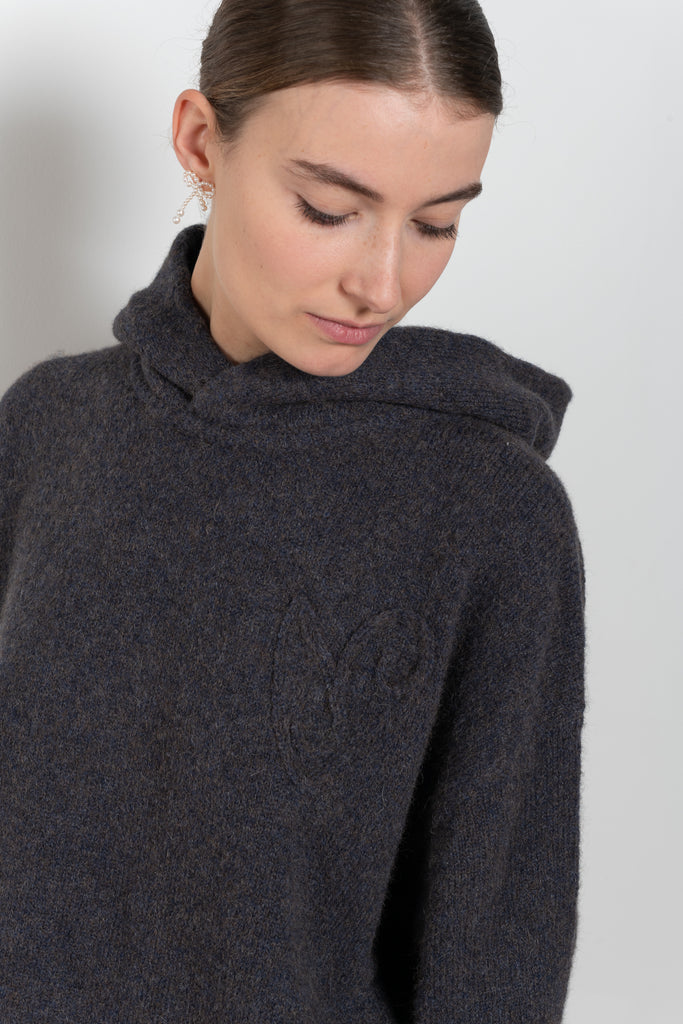 acne studios layered wool hoodie