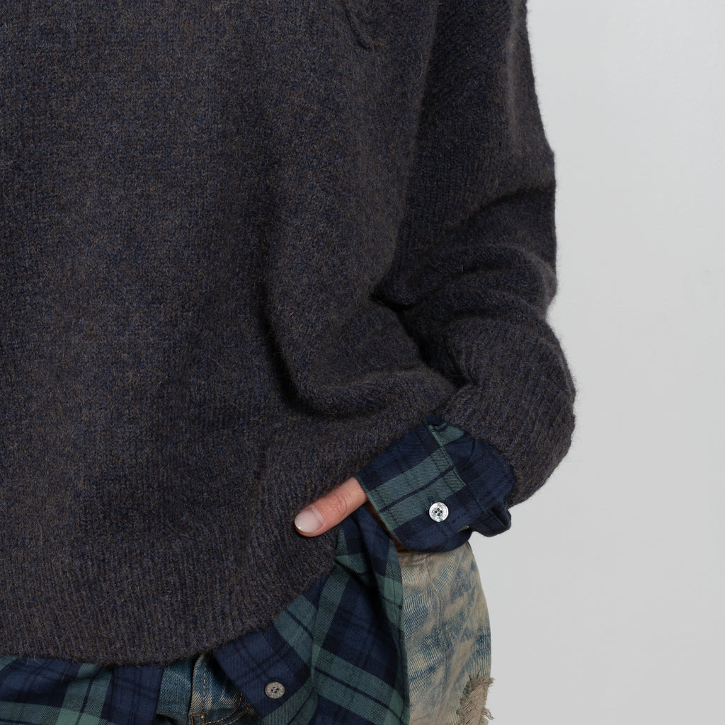 acne studios layered wool hoodie