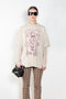 The Layered Tshirt by Acne Studios is a oversized Tee with a seasonal print and layered long sleeves in mesh
