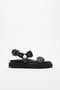 The Leather Buckle Sandal by Acne Studios is a strap sandals feature biker-inspired silver-tone metal buckles