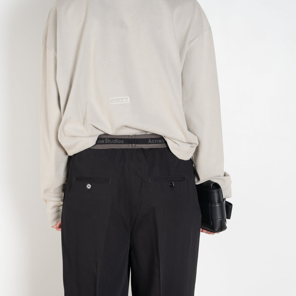 The Logo Tape Trouser 1265 by Acne Studios&nbsp;are crafted from a twill wool blend