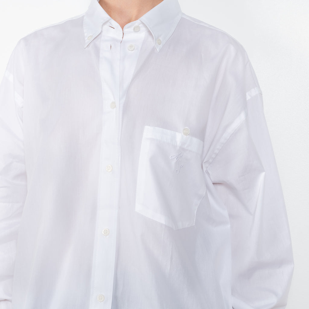 The Embroidered Shirt 1049 by Acne Studios is crafted from poplin cotton details with an Acne Studios logo embroidery