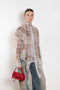 The Printed Silk Blouse by Acne Studios is crafted from lightweight silk with a trompe-l'oeil check print