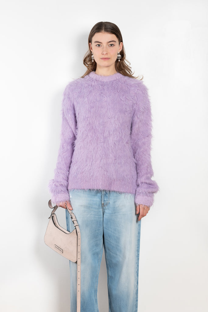 The Textured Jumper by Acne Studios is a crew neck jumper features a brushed hairy texture