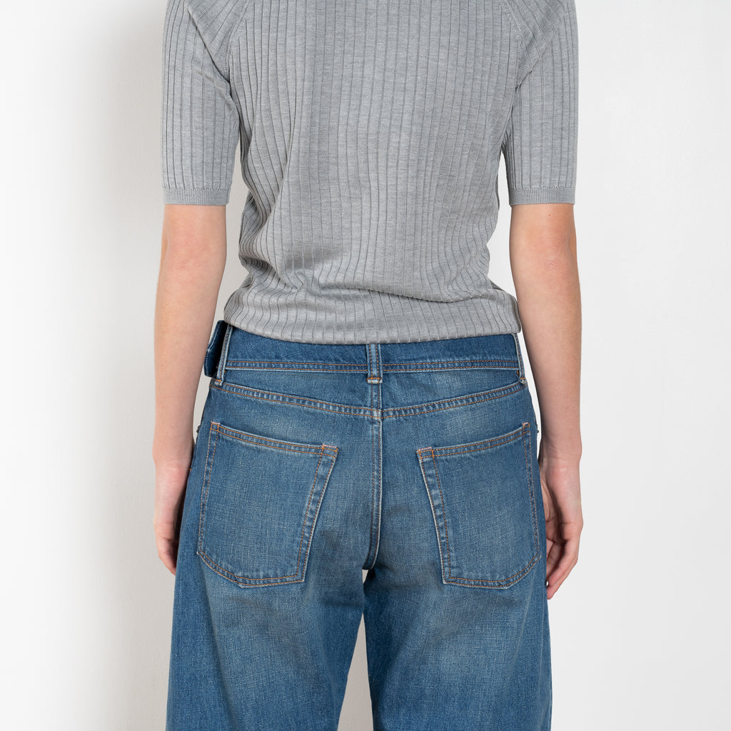 The Belted Denim Trouser by Acne Studios are cut to a relaxed fit with a low waist, wide leg and long length