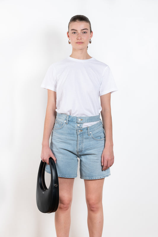 The Crew Rena Tee by Agolde is a relaxed white t-shirt in a soft pima cotton, the perfect tee