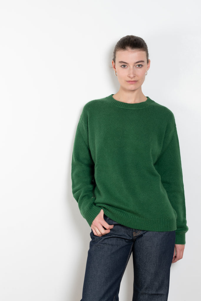 The Bettina Sweater by Alexandra Golovanoff is a thick luxurious cashmere sweater with a loose cut