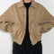 The Gabardine Blouson by Auralee is a short blouson jacket with a natural dye and soft feel