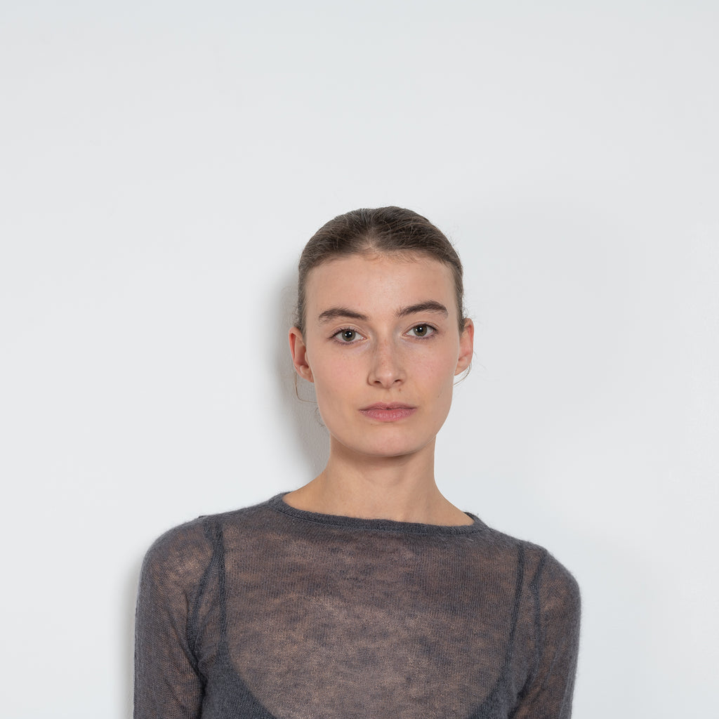 auralee boatneck mohair sweater