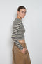 auralee boatneck rib stripe