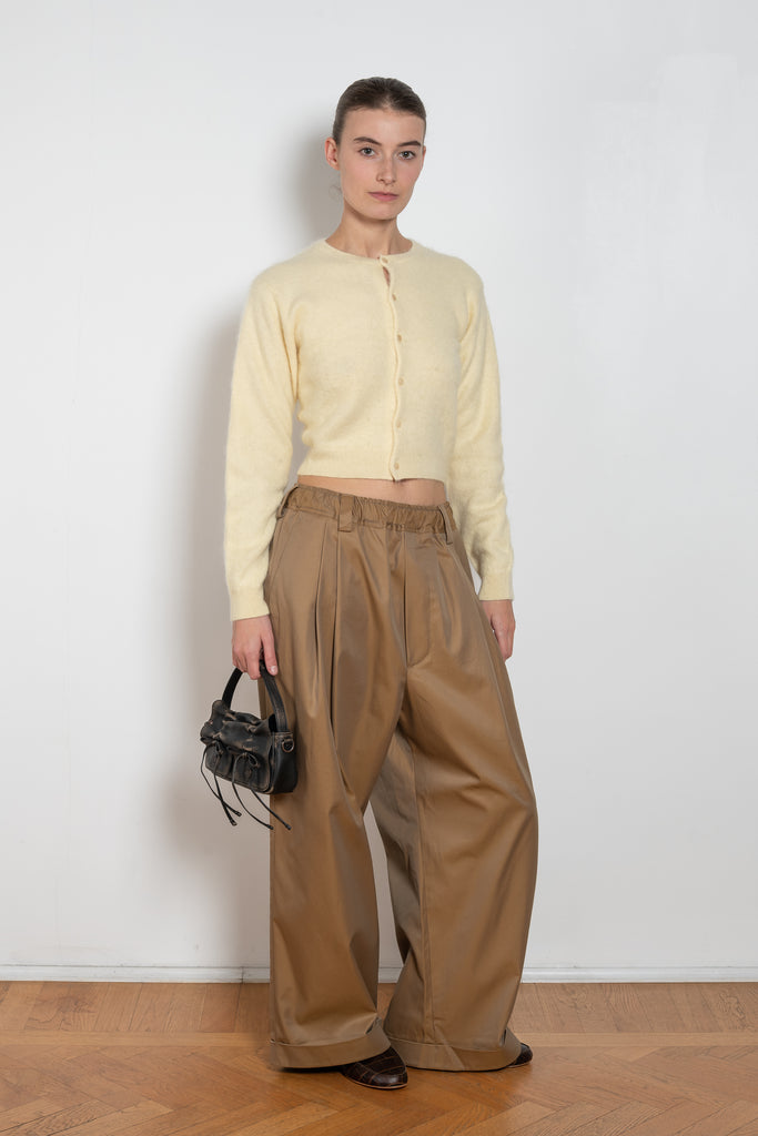 auralee crewneck cardigan