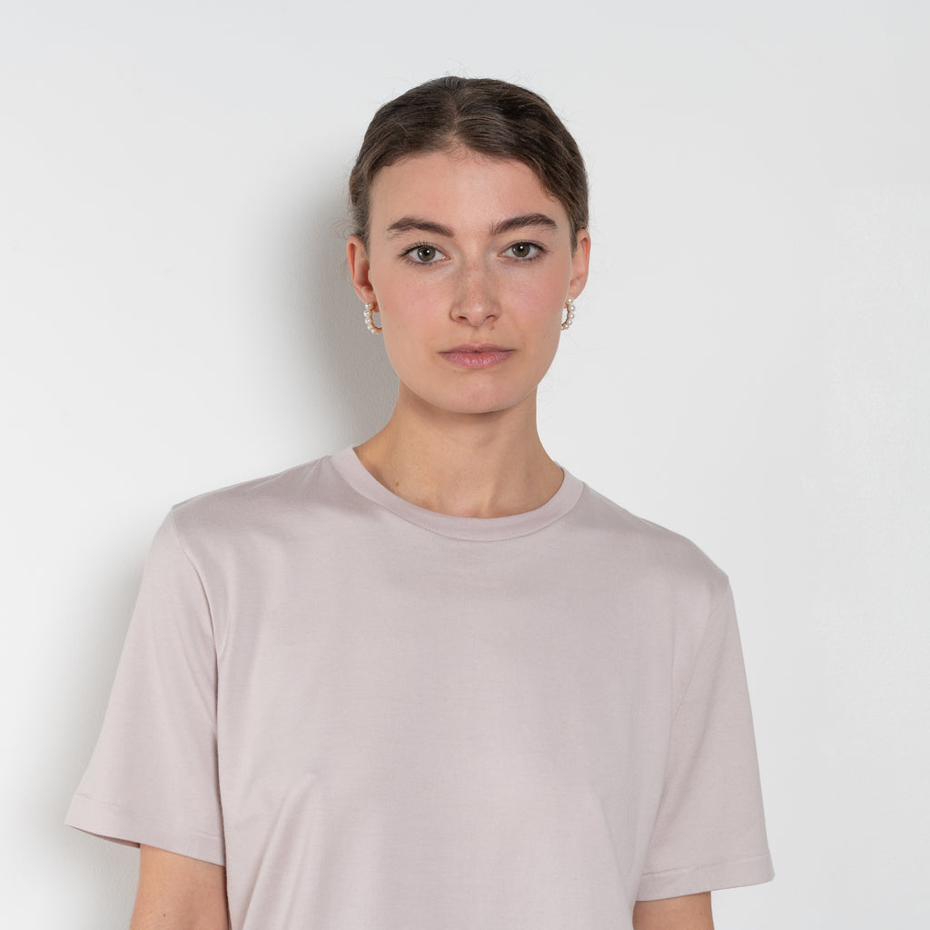 The Pima Cotton Tee by Auralee is a relaxed tshirt in a high quality pima cotton