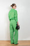 The Organdy Pants by Auralee is a very fine and lightweight trouser in a bright green sheer cotton voile