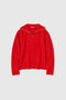 The Milano Rib Knit by Auralee is a relaxed sweater with a half zip closure in a Milano rib