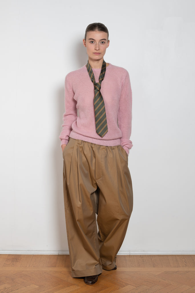 auralee sheer knit pink