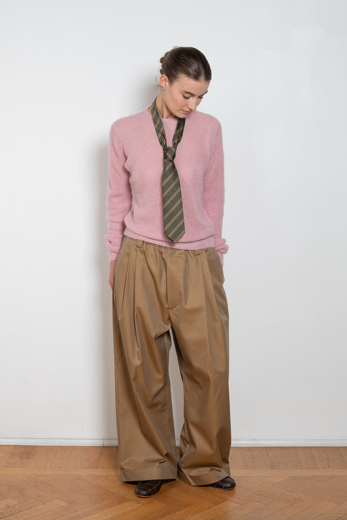 auralee sheer knit pink