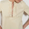 The Tied Neck Top by Auralee is a structured top with a tied neckline detail