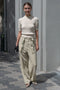 The Lightweight Cargo Pants by Auralee is a relaxed trouser in a lightweight cotton and wool blend with cargo details