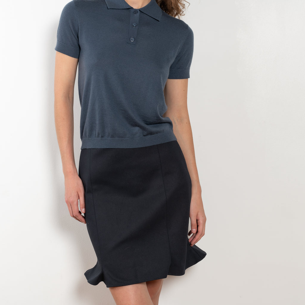The Arista Flared Skirt by Bite is crafted from high-quality organic cotton with a subtle fluted hem and an invisible side seam closure