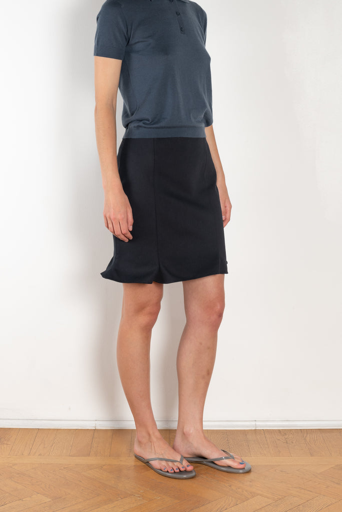 The Arista Flared Skirt by Bite is crafted from high-quality organic cotton with a subtle fluted hem and an invisible side seam closure