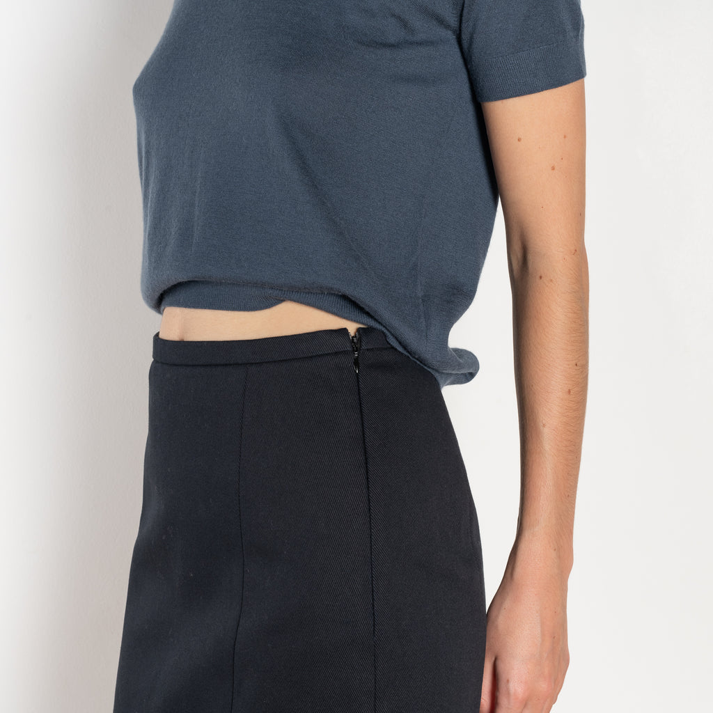 The Arista Flared Skirt by Bite is crafted from high-quality organic cotton with a subtle fluted hem and an invisible side seam closure