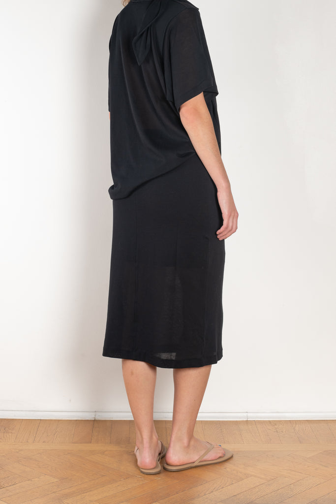 The Moon Sheer Skirt by Bite is is crafted from luxurious fine cotton jersey crepe featuring a minimalistic elasticated waistband, offering a clean straight silhouette