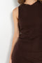 The Spacia Tank Dress by Bite is crafted from a soft, lustrous, and subtly textured jersey, featuring a sleek double bodice that flares into a single-layer skirt below the hips