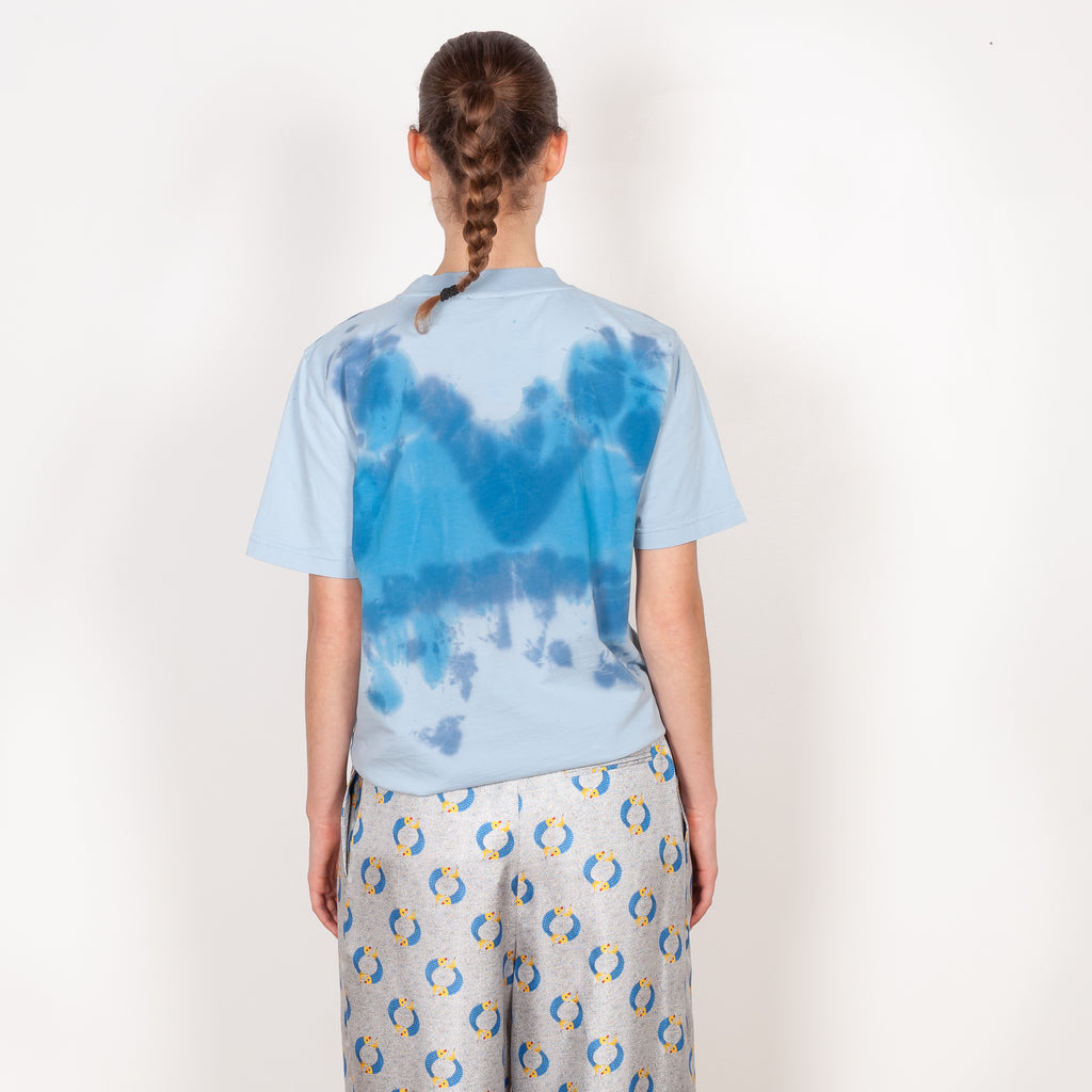 The Hand Painted Tshirt by Botter is hand painted tie dye tshirt with front and back bikini print